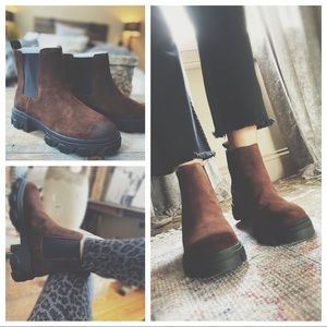 Urban Outfitters Vegan Suede Ankle Boot  Pull On Style